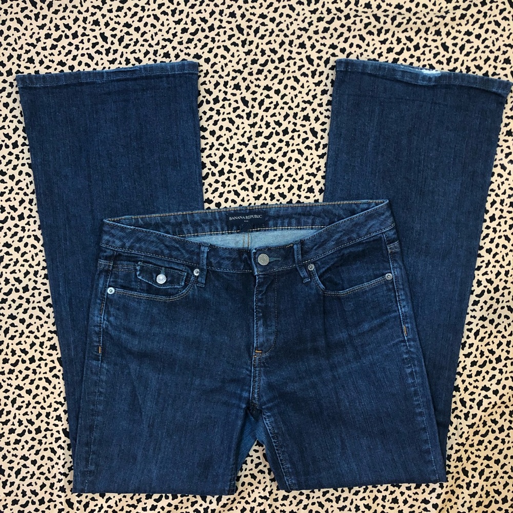 Banana Republic Dark Wash Bootcut Jeans Sz 8 Slim
